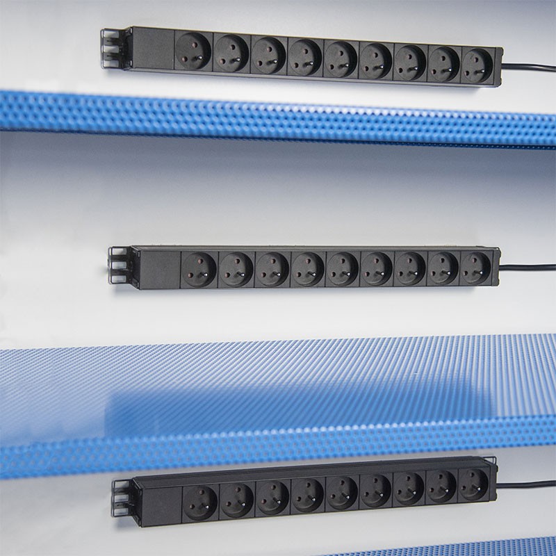 Rack de 9 prises électriques pour rechargement des batteries