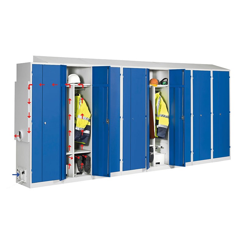 Vestiaire chauffant séchant pour 8 personnes