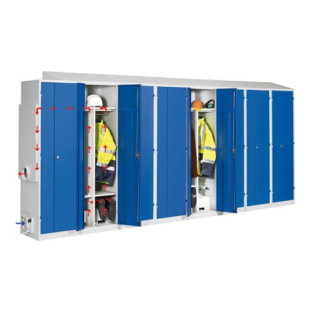 Vestiaire chauffant séchant pour 8 personnes