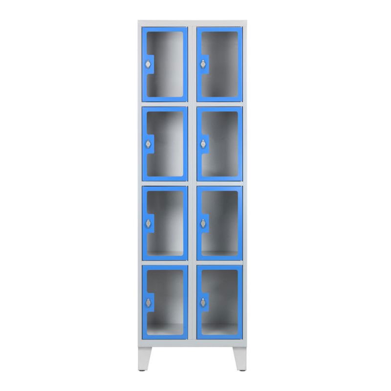 Vestiaire porte transparente plexi scolaire