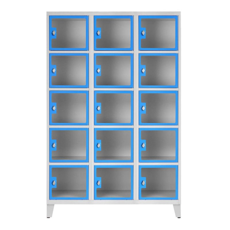 Vestiaire porte transparente plexi scolaire
