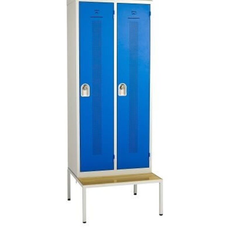 Socle-banc pour vestiaire industriel