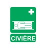 Panneau de signalisation civière rigide