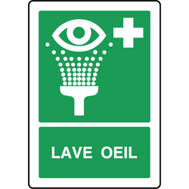 Panneau Rinçage des yeux