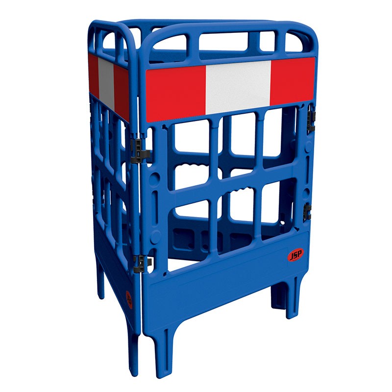 Barrière de protection polyéthylène 3 portes bleu