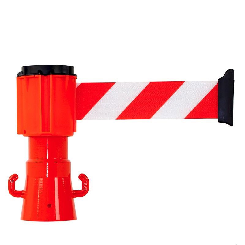 Dérouleur à sangle rouge/blanc 3mx5cm pour balise
