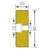 Mousse de protection surface rectangle 422.19.912