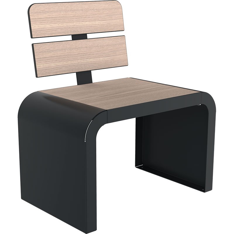 Banc avec pied en acier - Urbains, confort, design et durabilité
