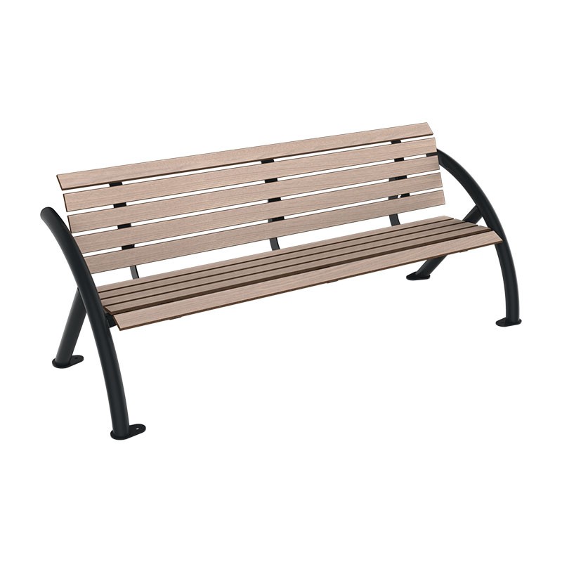 Banc avec lames et accoudoirs - Mobilier urbain durable