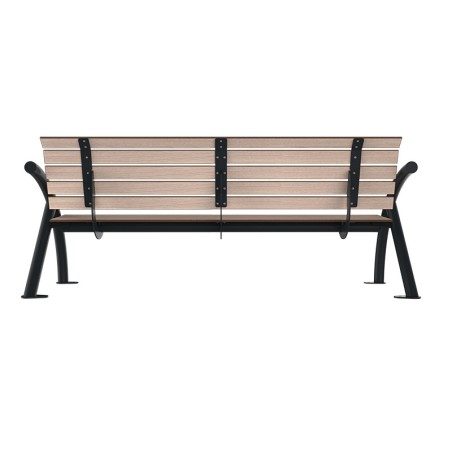 Banc avec lames et accoudoirs - Mobilier urbain durable