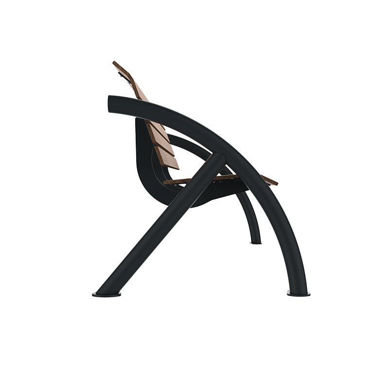 Banc avec lames et accoudoirs - Mobilier urbain durable