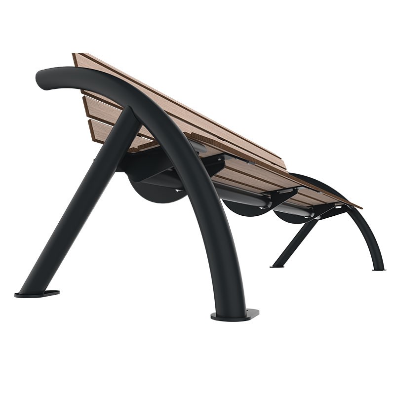Banc avec lames et accoudoirs - Mobilier urbain durable