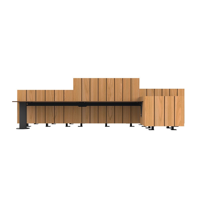 Jardinières avec banc intégré