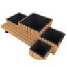 Jardinières avec banc intégré
