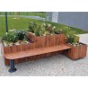 Jardinières avec banc intégré