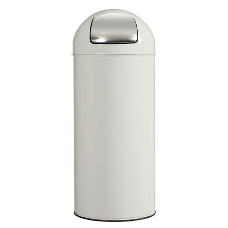 Poubelle avec couvercle à trappe en acier 45 litres
